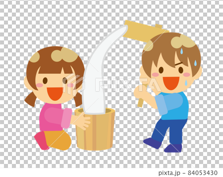餅つきをする子供たち 餅つきをする子供たち 84053430