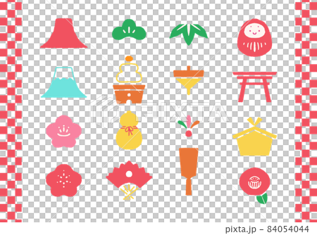 新年素材套裝色 新年素材套裝色 84054044