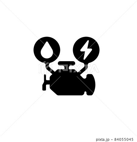 ハイブリッドカー ベクターアイコンイラスト 84055045