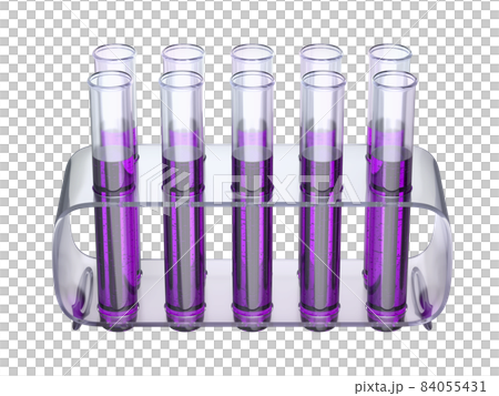 Test tubes with purple liquid 84055431