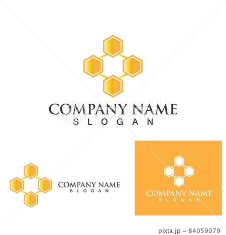 Honeycomb bee logo and symbol eps Honeycomb bee logo and symbol eps 84059079