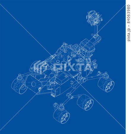 Mars Rover. Vector rendering of 3d Mars Rover. Vector rendering of 3d 84063980