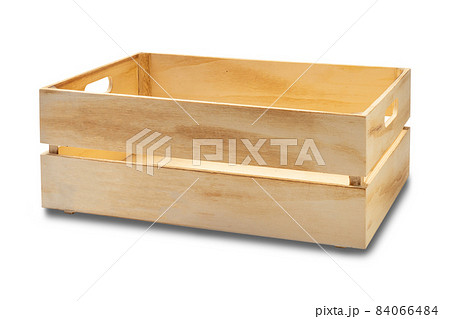 Empty wooden crate on white background, handy to store all kinds of things. 84066484
