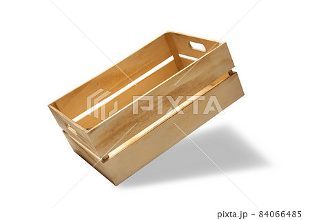 Empty wooden crate on white background, handy to store all kinds of things. 84066485
