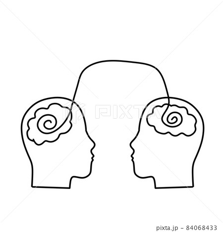 Dialogue between people. Mental connection. 84068433