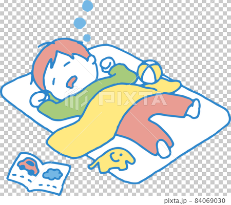 昼寝をする男の子のイラスト 84069030