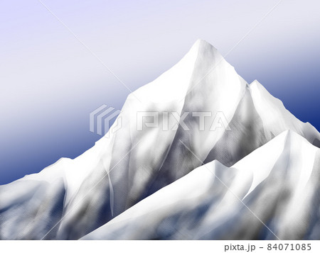 雪山の山頂のイラストのイラスト素材 雪山の山頂のイラストのイラスト素材