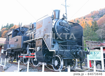 奈良井宿の蒸気機関車（SL） 84073646