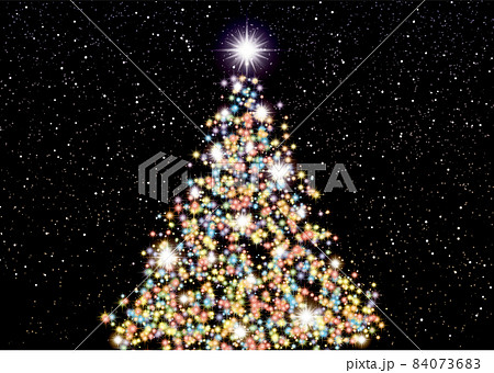 夜空にキラキラ輝くクリスマスツリーのイメージ 夜空にキラキラ輝くクリスマスツリーのイメージ 84073683