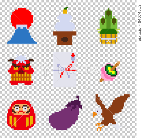 お正月のピクセルアート 84074515