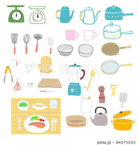 様々な調理器具のイラスト素材