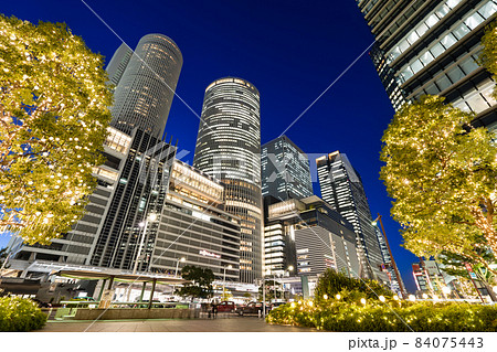 名古屋駅前　イルミネーション　　JRセントラルタワーズ　JRゲートタワー　JPタワー名古屋 84075443