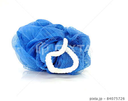 soft bath puff isolated on white background soft bath puff isolated on white background 84075726