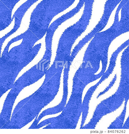 Seamless blue tiger skin pattern. Metallic tiger skin print. 84076262