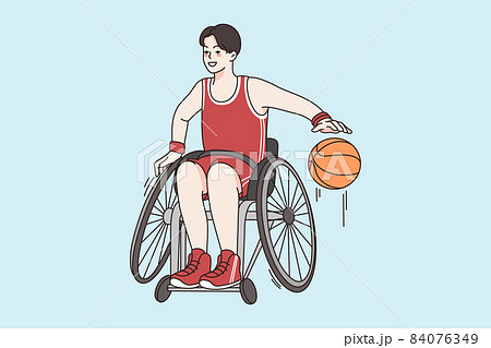 Active lifestyle of disabled person concept. Active lifestyle of disabled person concept. 84076349