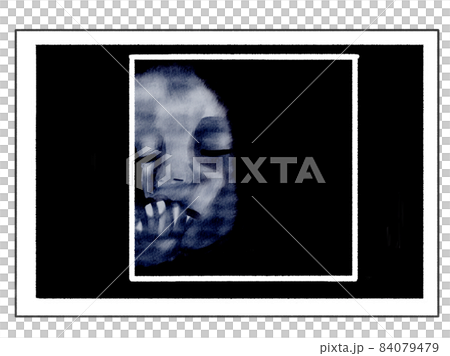 3D echo photo style illustration of late pregnancy (fetal sucking finger) 3D echo photo style illustration of late pregnancy (fetal sucking finger) 84079479