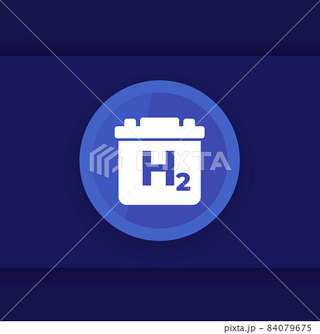 hydrogen battery, energy source icon 84079675