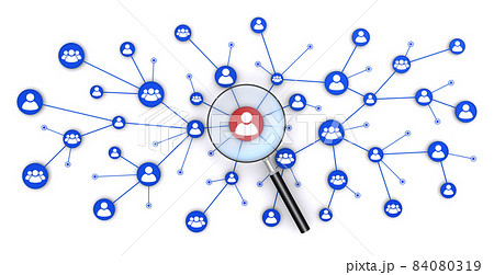 通信ネットワークの検索イメージ ソーシャルネットワークのイラスト素材