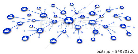 通信ネットワーク、ソーシャルネットワークのコンセプトイメージ 84080320