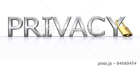南京錠でガードされるPRIVACYの文字、プライバシーのセキュリティイメージ 84080454