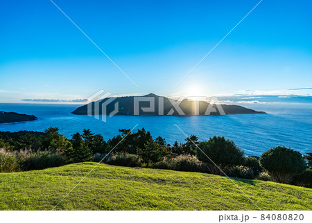 金華山の夜明け（宮城県石巻市） 84080820
