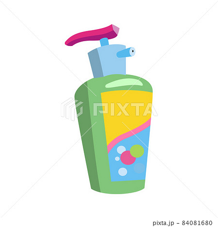Vector cream soap bottle dispenser flat vector illustration isolate on a white background 84081680