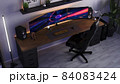 Games room with a cyber gamer computer. 3d rendering image of neon lighting 84083424