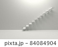 3D render illustration. Simple stair and wall. 84084904