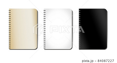 The mockup of a notebook on a spring is an isolated illustration On A White Background. The Template Layout Is Ready For Your Design. Vector EPS 10 84087227