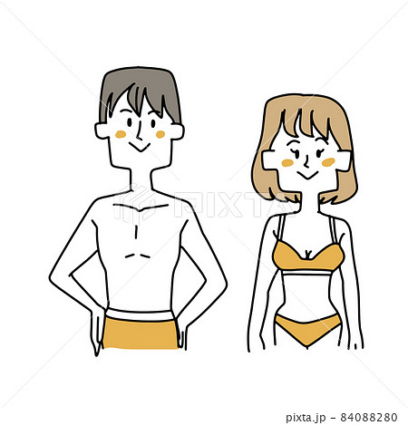 健康的な下着の男性と女性 84088280