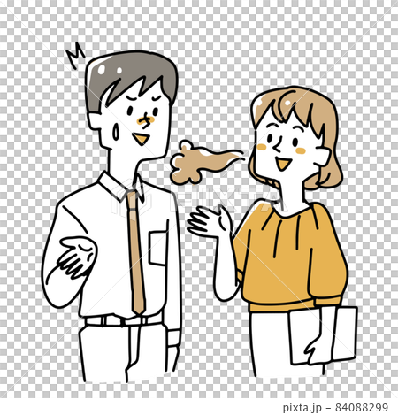 女性の口臭が気になる男性 84088299