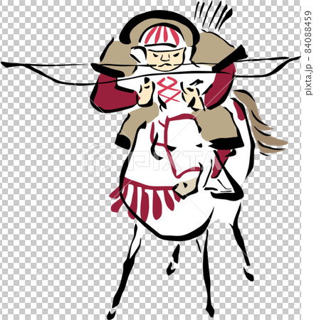 Samurai riding a horse 84088459