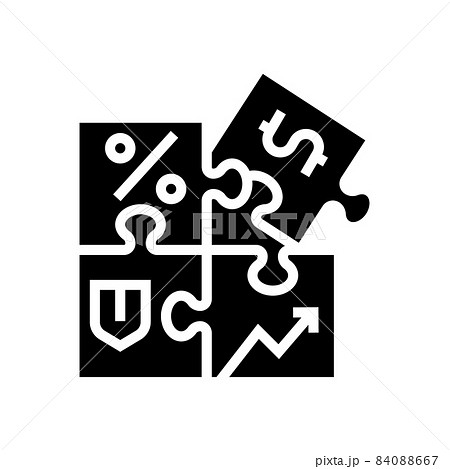puzzle for create business glyph icon vector illustration 84088667