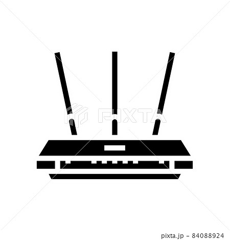 router electronic equipment glyph icon vector illustration router electronic equipment glyph icon vector illustration 84088924
