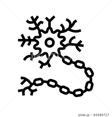 neuron human line icon vector illustration 84089727