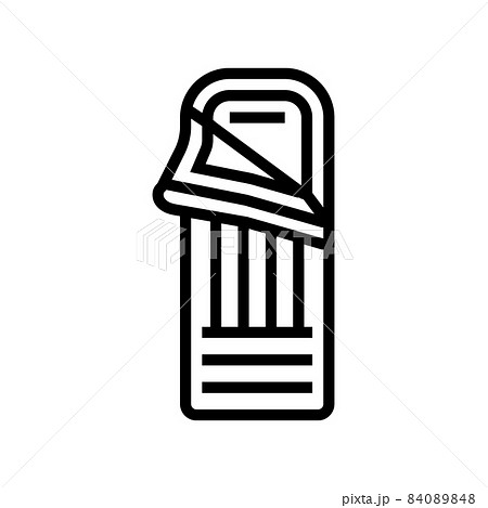sleeping bag line icon vector illustration 84089848