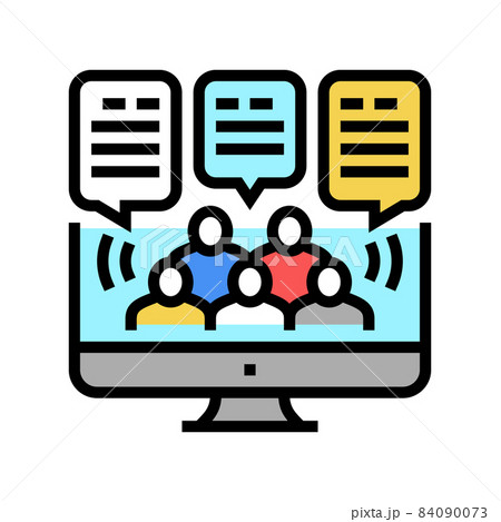 social debate color icon vector illustration social debate color icon vector illustration 84090073