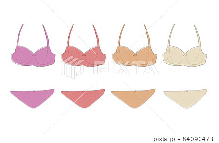 Icon tipes of bra. Kinds of bras Stock Vector