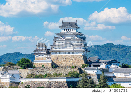 兵庫県姫路市 快晴の国宝姫路城 兵庫県姫路市 快晴の国宝姫路城 84091731