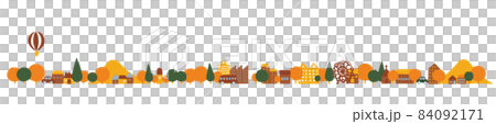 Illustration of colorful townscape (autumn color) 84092171