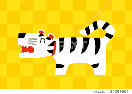 2022年　寅年の年賀状　文字なし 84093605