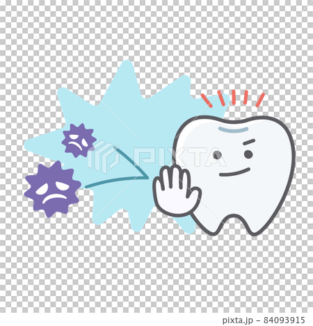 Simple and cute illustrations of teeth to prevent tooth decay 84093915