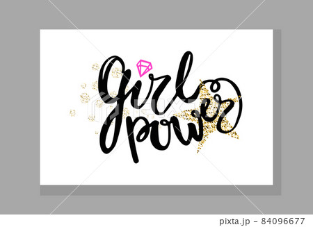 Girl Power Colorful Graffiti Vector Illustration 84096677