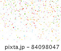 白い背景のカラフルな紙吹雪 84098047