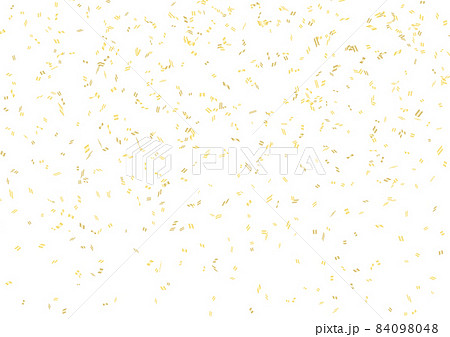 白い背景の金色の紙吹雪のイラスト素材