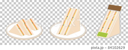 Ham cucumber sandwich set triangle 84102629