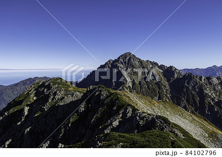 《富山県 北アルプス》剱御前から見る剱岳 84102796