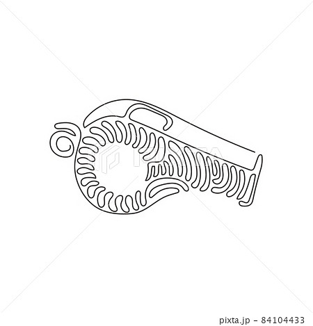 Single continuous line drawing whistle referee.... - Stock Illustration  [84104433] - PIXTA