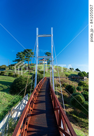 おしか御番所公園の吊り橋(宮城県石巻市) おしか御番所公園の吊り橋(宮城県石巻市) 84105007