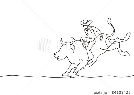 Premium Vector | Continuous one line art of bull